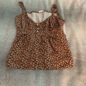brown cropped 2000s top